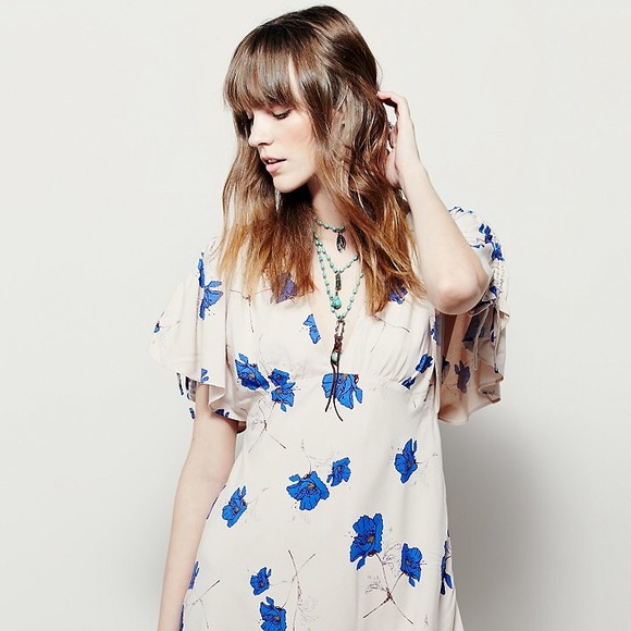 Free People Dresses & Skirts - Free People Melanie Draped Floral Mini Dress